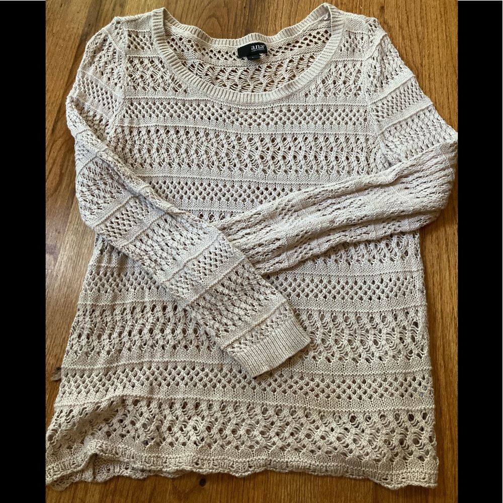 ANA Beige long sleeve sweater large